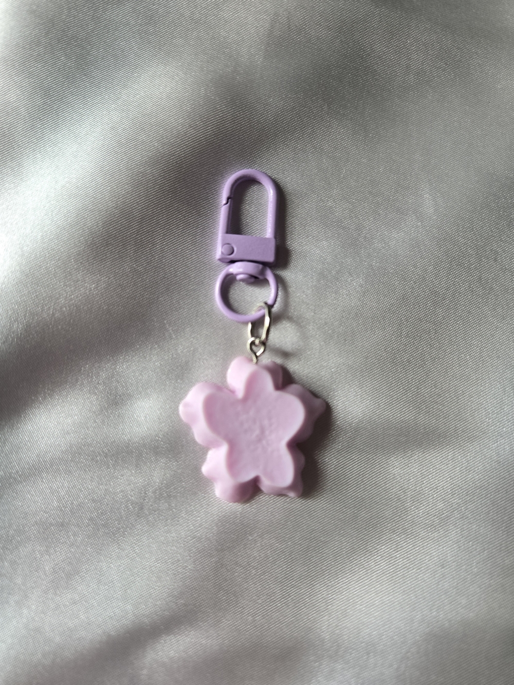 Pink Floral Bag Charm - Picture 2 of 2